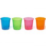 20pcs - 1oz Neon Acrylic Shot Cup Asst Color/100pk per case