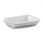 2s - 8.25''x 5.75'' White Biodegradable Foam Tray/ 500per case