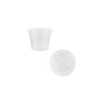 100ct - 1oz Portion Cup Lids (Fits 2247) / 25pks per case