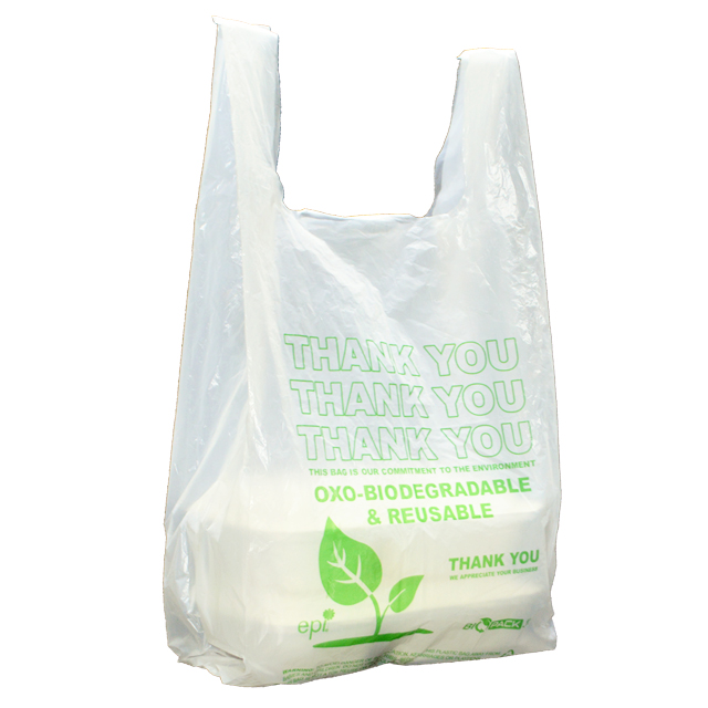 100pcs - Biopack T-Shirt Bags 10pks per cs - Container Central