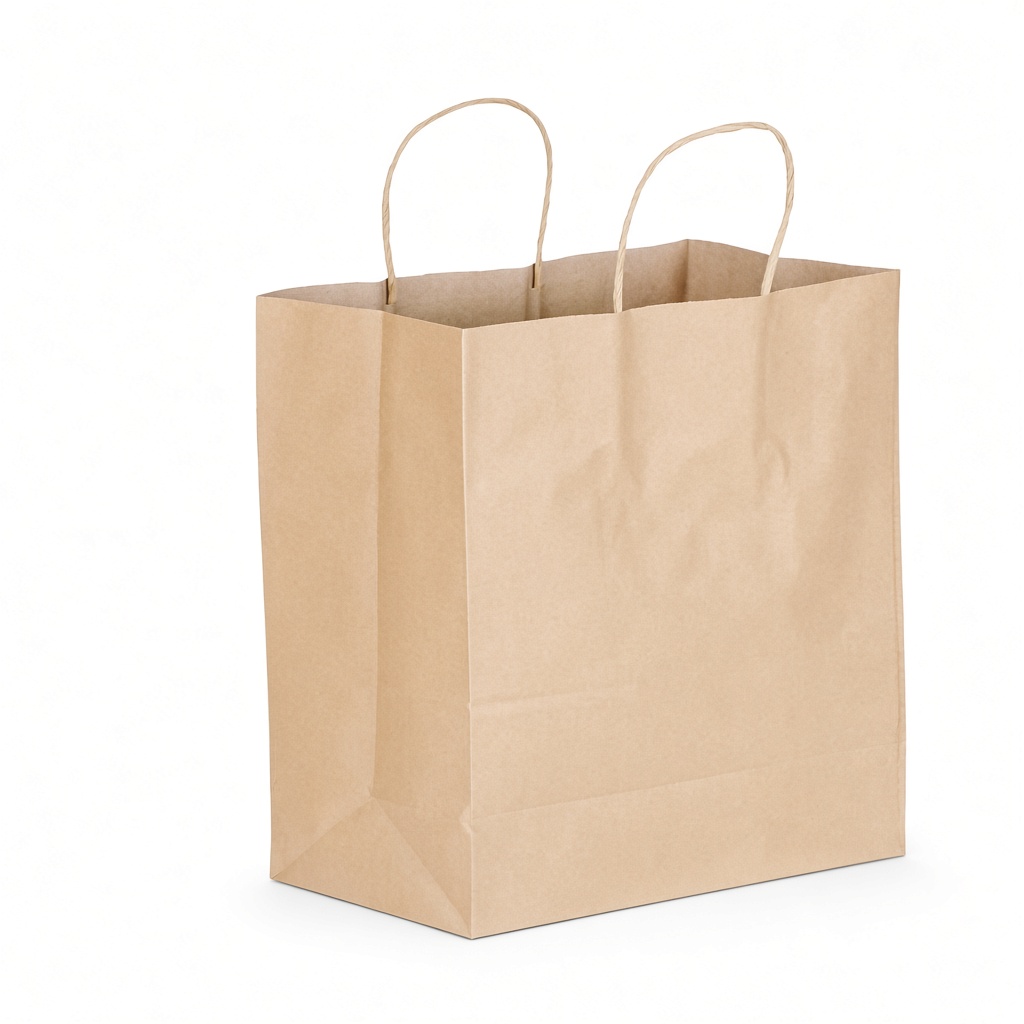 6285 25pcs - Biopack Large Kraft Paper Bags / (11x6x11'') 200pcs per case - Image 1