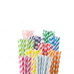 25pcs - Paper Straws Stripe /400pks per cs