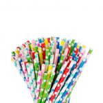 25pcs - Paper Straws Polka Dot /400pks per cs