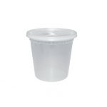 24oz - Rhinopack Clear  Tub W/Lids /240pcs per cs