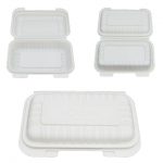 7''x4'' - Biopack Snack Clamshell/White /400pcs per case