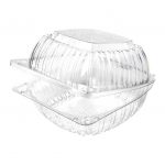 6''x 6'' - Clear Hinged Container /500 pcs per cs