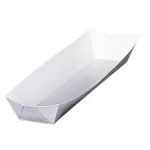 25ct - White Paper Hot Dog Tray /28pks  per case