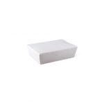 25ct-  (6''Lx 4'' W x 1.5''H) White Pre-Folded Poly Coated Paper Snack Box /12pks per case