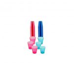 30pc - 1oz Neon Acrylic Shot Cups Assorted (80pk per case)
