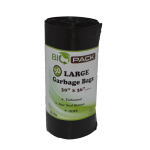 30ct - Biopack Large Black Garbage Bag/ 20pcks per case