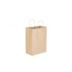 25pcs - Biopack Small Kraft Paper Bags / (8x4.5x10.5'') 200pcs per case