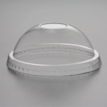 50pc - No Hole Dome Clear Lids (Fits 5/8/9oz & 12oz Ice Cream Cup) /20pks per case