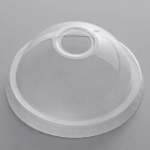 50pc - Clear Straw Hole Dome Lid (Fits 12oz Cups)/20pks of 50s per cs /1000's