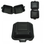 6'' - Biopack Burger Clamshell/Black/ 500pcs per case