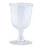 6pc - 5oz Clear Acrylic Plastic Small Wine Cup / 48pks per case
