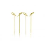 50pc - 3.5" Bamboo Foodpick, Asst Clr/200pk per case