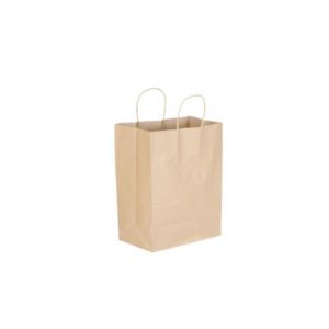 25pcs - Biopack Medium Kraft Paper Bags / (8.5x5.5x10.5'' )200pcs per case