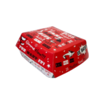 Red, White & Black Printed Paper Burger Box Large (6"Lx6"Wx2.75"H) / 200 pcs per cs