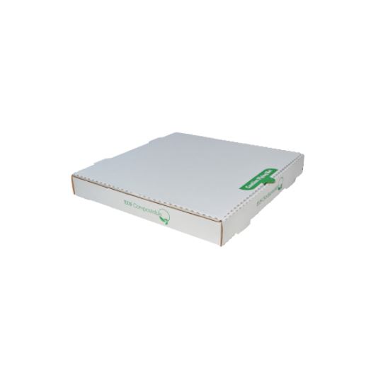 12”x 12”- White Medium Biopack Pizza Boxes /50pcs per cs - Container ...