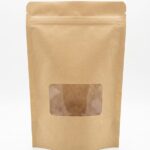50ct - 6''x10'' Kraft Pouches Window /500 per case