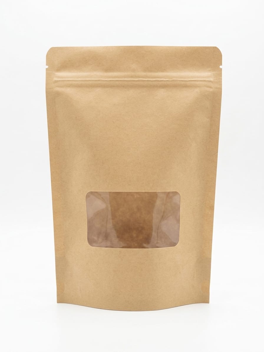 image1 50ct - 6''x10'' Kraft Pouches Window /500 per case - Image 1