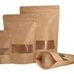 50ct - 6''x9'' Kraft Pouches Window /500 per case