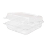 8''x 8'' - Pet Hinged Container Clear /250cs