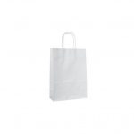 25pcs - Biopack Small White Paper Bags / (8x4.5x10.5'') 200pcs per case