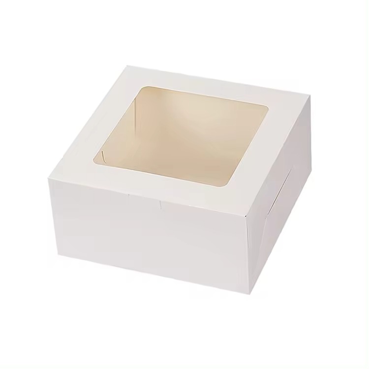 12 12'' White Cake Box w/Window / 100pcs per cs - Image 1