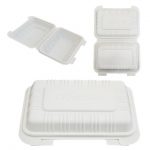 5'' x 7'' - Bioppack Snack White Take Out Clamshell/ 300pcs per cs