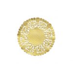 10ct - 6'' Gold Lace Doilies/12pks per case