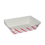 5'' x4''x 1.5'' - Food Tray (Red & White)/1000pcs per case