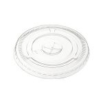 50ct- Flat Lid With Straw Hole For 12oz Pet Cups/20pks per case