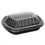 8oz - Microwavable Black Base Roaster W/Lid /252 pcs per case