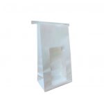 50ct - 9''x5''x2.5'' - White Window Tin Tie Bag/500pcs per case