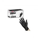100ct - Black Medium Vinyl Gloves / 10pks per case