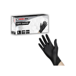 100ct - Black Large Vinyl Gloves / 10pks per case