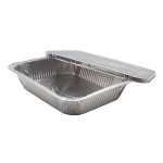 13''x 10''x2.75 - 1/2 Size Foil Pan & Lids Complete /100pcs per case