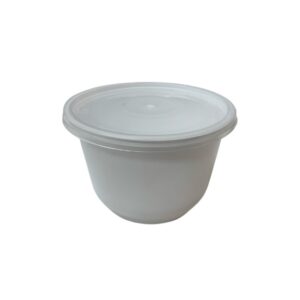 1000ML - White Soup Bowls With Lids/600pcs per case
