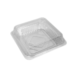 10pc - 8"x8" Aluminum Foil Pan with Clear Lids 20pks per case
