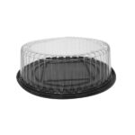 8" Plastic Cake Dome with Black Base 3"H - 100cs