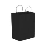 25pcs - Biopack Medium Black Paper Bags/ (8.5x5.5x10.5'') 200pcs per case