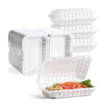 9''x 6'' - Eco Friendly Microwaveable White Clamshell/150pcs per case