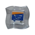 6pc -7'' Irregular Clear Plates / 24pks per case