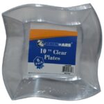 6pc -10'' Irregular Clear Plates / 24pks per case