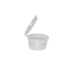 50pcs - 1.5oz Clear Portion Cup with Lid Attached/ 20pks per case