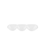 6pk - 8.5" Acrylic Clear Plastic 3-Section Dessert Bowl - 36pks per cs - Image 2