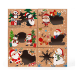 8.75"Lx5.75"Wx2.5"H - Printed Moon/Star Pattern Pastry Box with Window