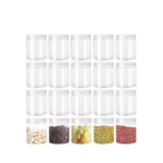 6pc - 4oz Clear Storage Plastic Jar With Lid