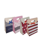 5.5''(L) x 2.5''(W) x 8'' (H) Printed Pattern Paper Gift Bags With Bow